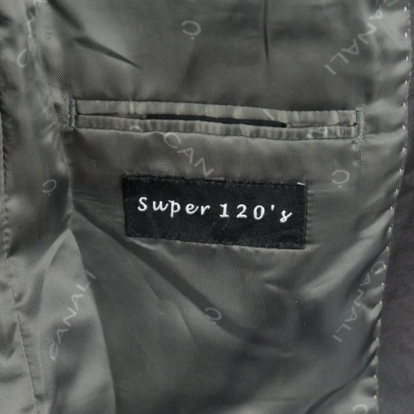 Canali Blazer Mens 52 42R Black Two Button Vented Formal Lightweight - Picture 12 of 14